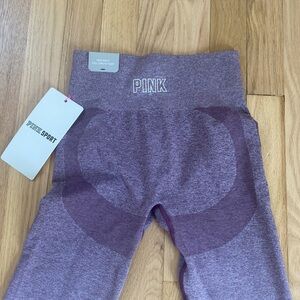 High waist full length tight PINK leggings purple multi NWT